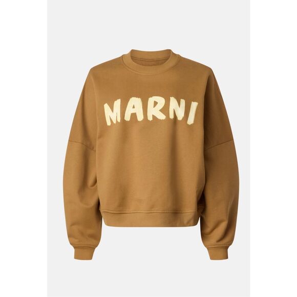 Marni Brown Logo Sweatshirt - Picture 1 of 11